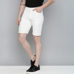 Men White Slim Fit Shorts