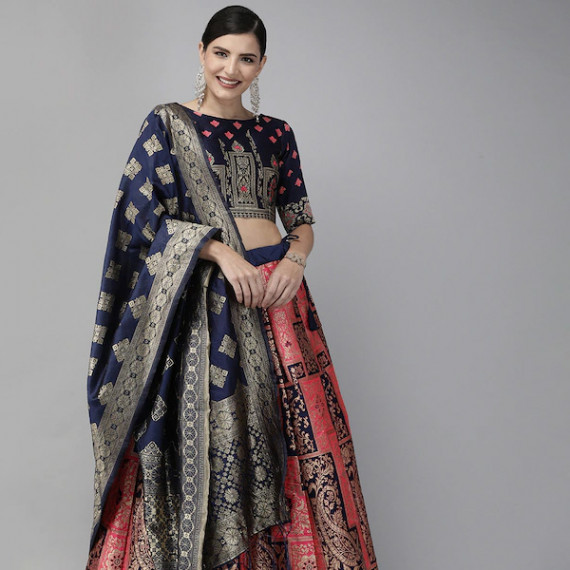 http://13.232.51.72/products/pink-navy-blue-woven-design-semi-stitched-lehenga-unstitched-blouse-with-dupatta
