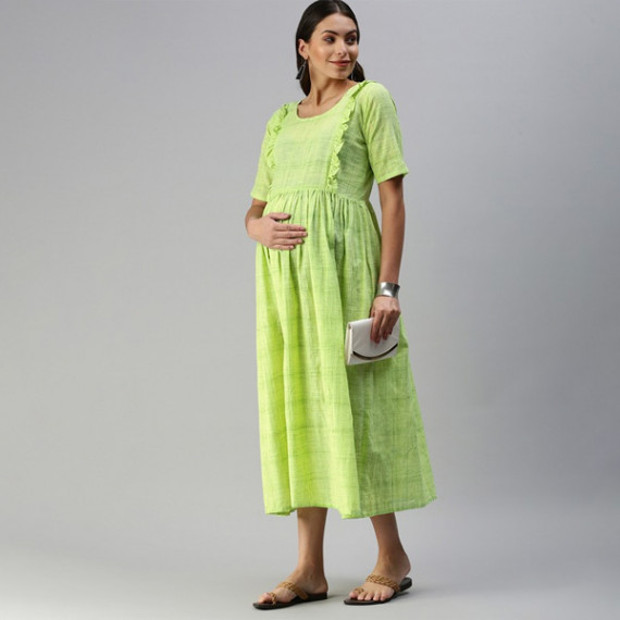 http://13.232.51.72/products/lime-green-woven-design-handloom-maternity-a-line-midi-dress