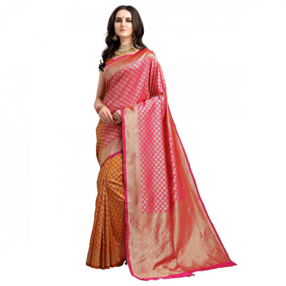 http://13.232.51.72/products/pink-mustard-yellow-ethnic-motifs-woven-design-half-half-kanjeevaram-saree